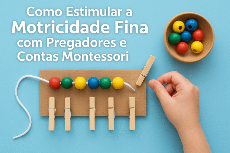 Como Estimular a Motricidade Fina com Pregadores e Contas Montessori
