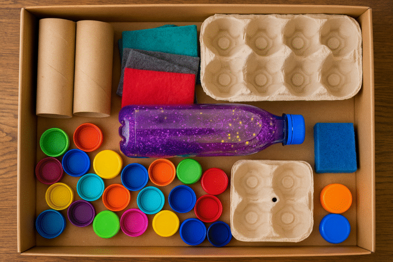 Como Montar uma Caixa Sensorial Montessori Usando Itens Recicláveis